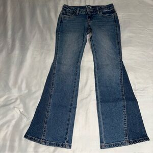 Classic Blue Girls Flared Jeans